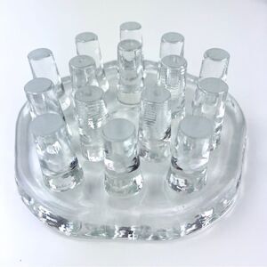 Vintage Georg Shuette West German Design Glass Trivet Candle Pot Warmer